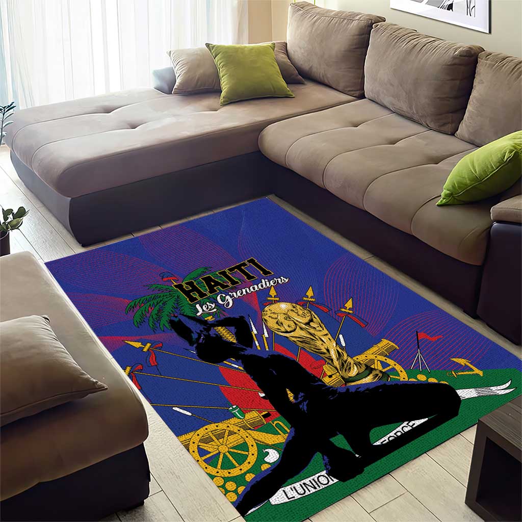 Haiti World Football 2026 Area Rug Go Les Grenadiers - African Pride