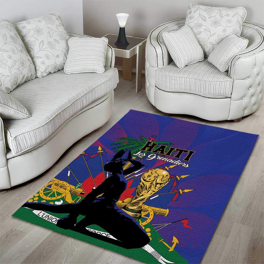 Haiti World Football 2026 Area Rug Go Les Grenadiers - African Pride