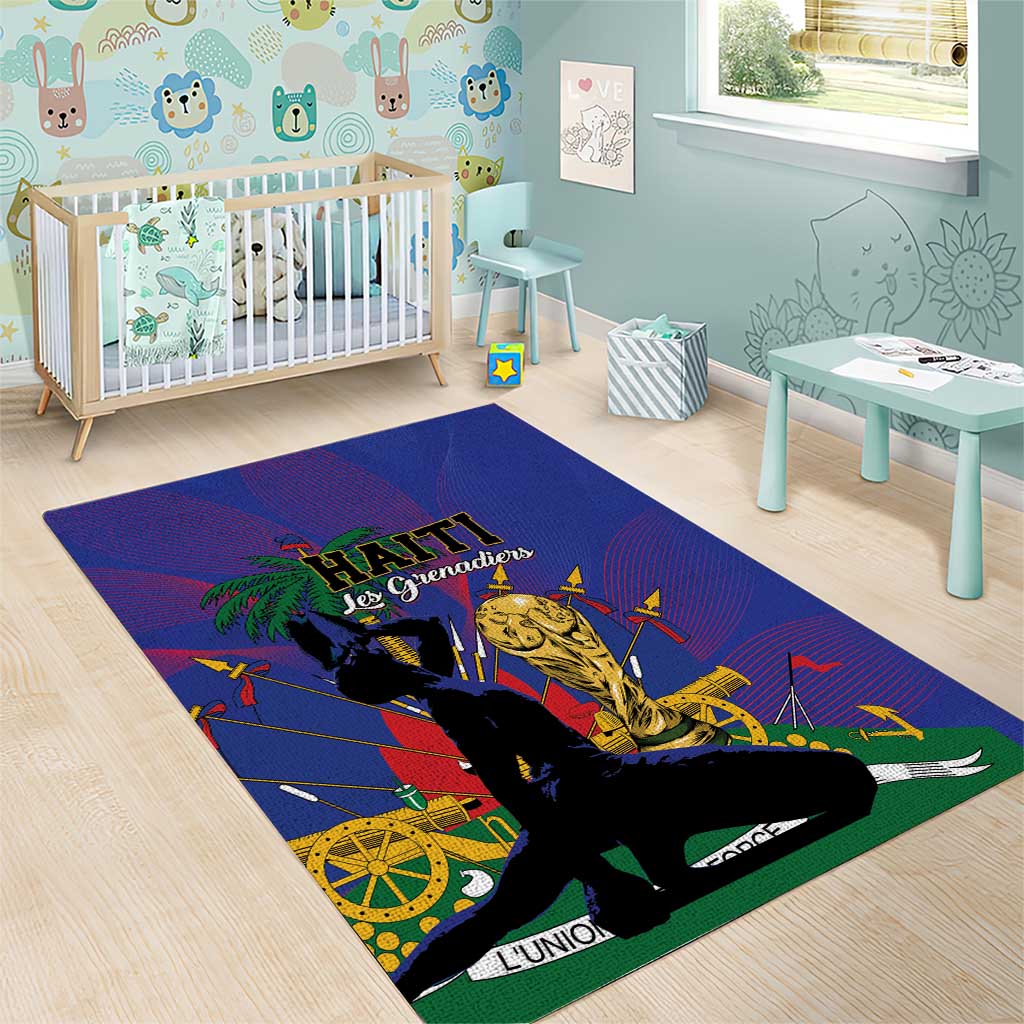 Haiti World Football 2026 Area Rug Go Les Grenadiers - African Pride