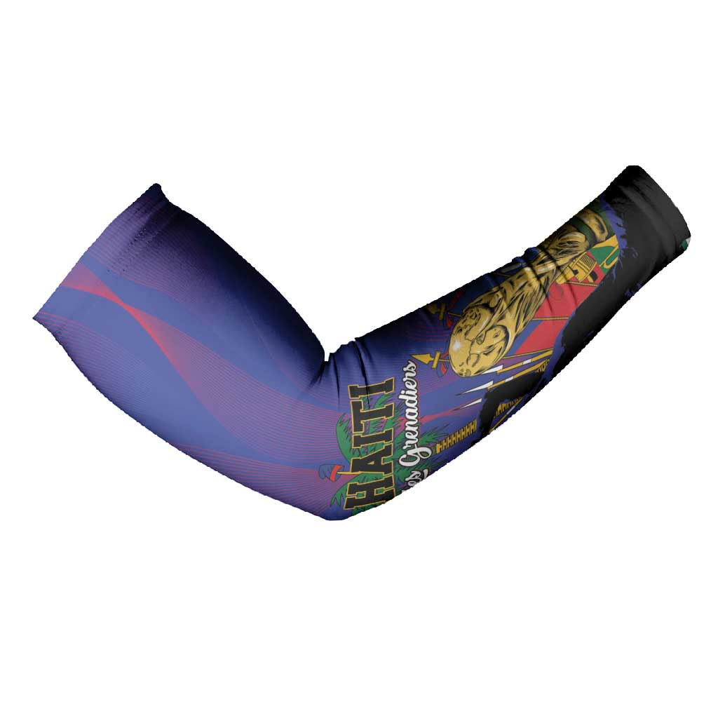 Custom Haiti World Football 2026 Arm Sleeves Go Les Grenadiers