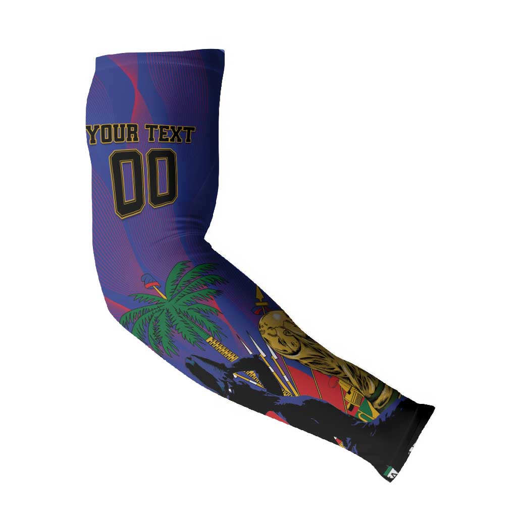 Custom Haiti World Football 2026 Arm Sleeves Go Les Grenadiers