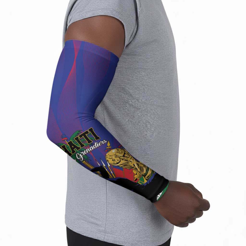 Custom Haiti World Football 2026 Arm Sleeves Go Les Grenadiers