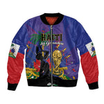 Custom Haiti World Football 2026 Bomber Jacket Go Les Grenadiers - African Pride