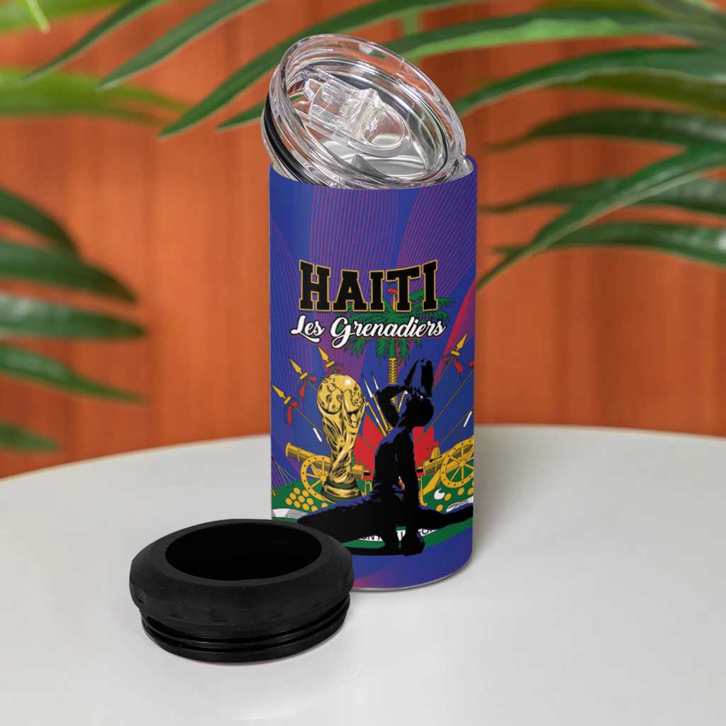 Haiti World Football 2026 4 in 1 Can Cooler Tumbler Go Les Grenadiers - African Pride