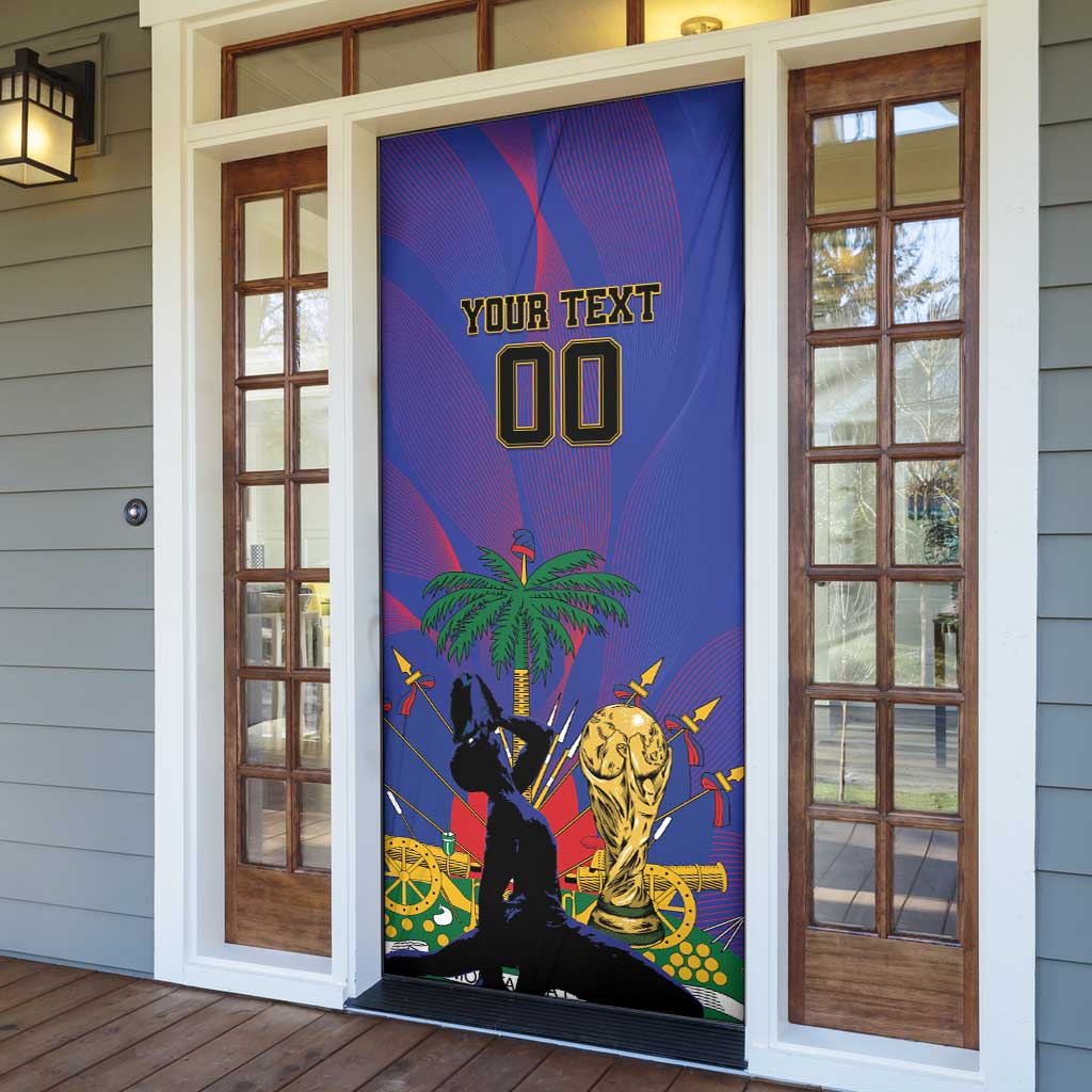 Custom Haiti World Football 2026 Door Cover Go Les Grenadiers