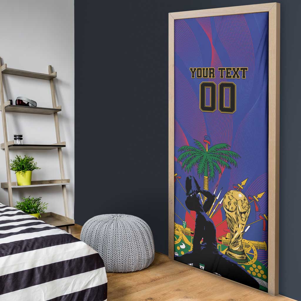 Custom Haiti World Football 2026 Door Cover Go Les Grenadiers