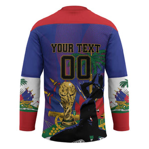 Custom Haiti World Football 2026 Hockey Jersey Go Les Grenadiers