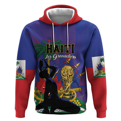 Custom Haiti World Football 2026 Hoodie Go Les Grenadiers - African Pride