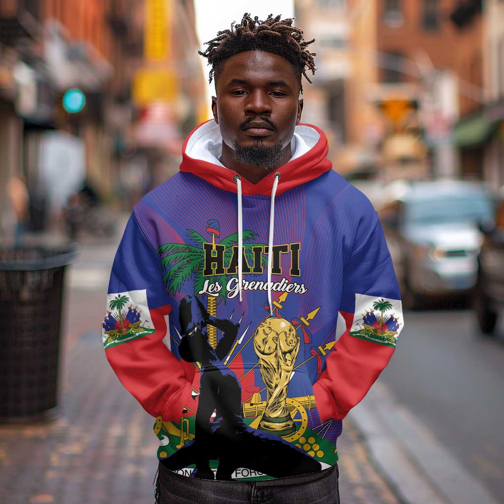 Custom Haiti World Football 2026 Hoodie Go Les Grenadiers - African Pride