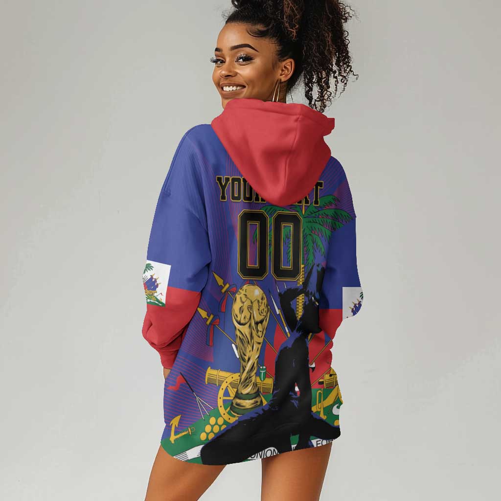 Custom Haiti World Football 2026 Hoodie Dress Go Les Grenadiers - African Pride