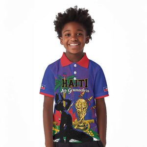 Custom Haiti World Football 2026 Kid Polo Shirt Go Les Grenadiers - African Pride