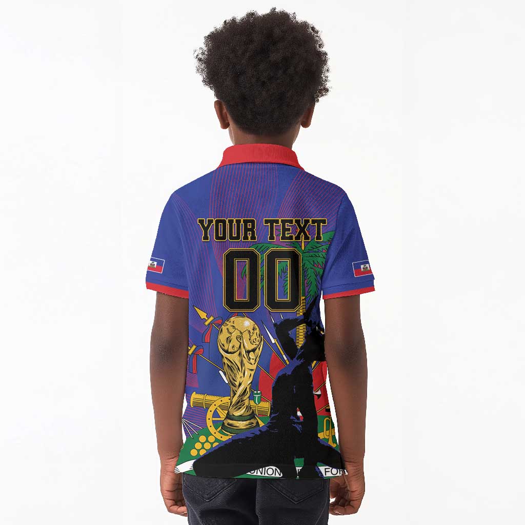 Custom Haiti World Football 2026 Kid Polo Shirt Go Les Grenadiers - African Pride
