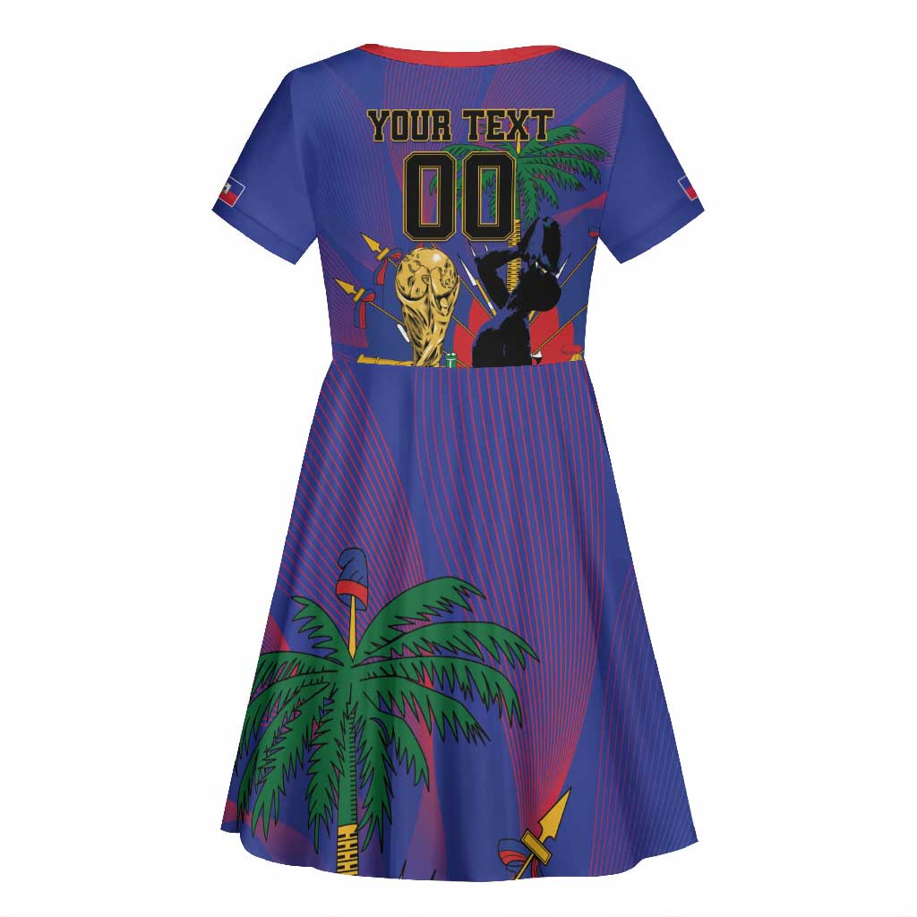 Custom Haiti World Football 2026 Kid Short Sleeve Dress Go Les Grenadiers - African Pride