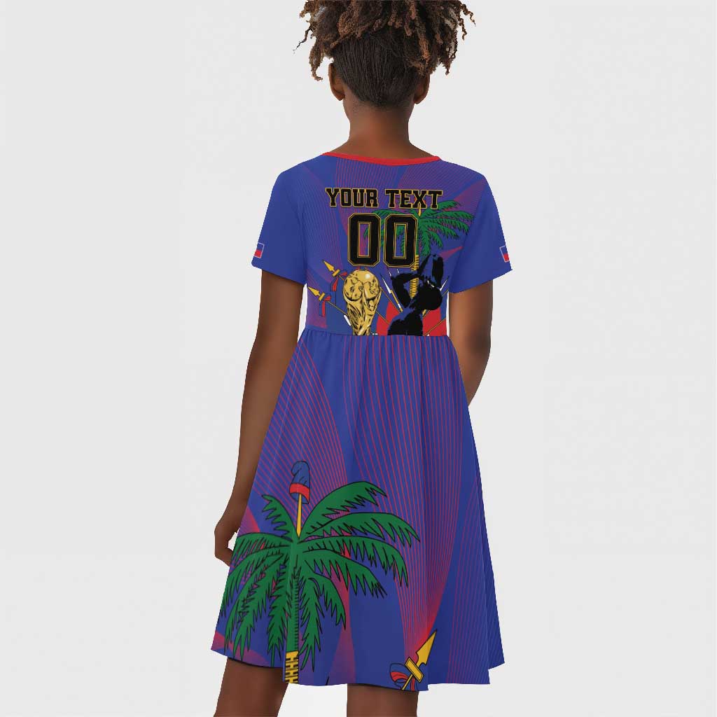 Custom Haiti World Football 2026 Kid Short Sleeve Dress Go Les Grenadiers - African Pride