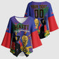 Custom Haiti World Football 2026 Kimono Sleeve Blouse Go Les Grenadiers