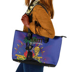 Haiti World Football 2026 Leather Tote Bag Go Les Grenadiers - African Pride