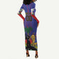 Custom Haiti World Football 2026 Long Sleeve Bodycon Dress Go Les Grenadiers - African Pride