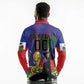 Custom Haiti World Football 2026 Long Sleeve Polo Shirt Go Les Grenadiers - African Pride