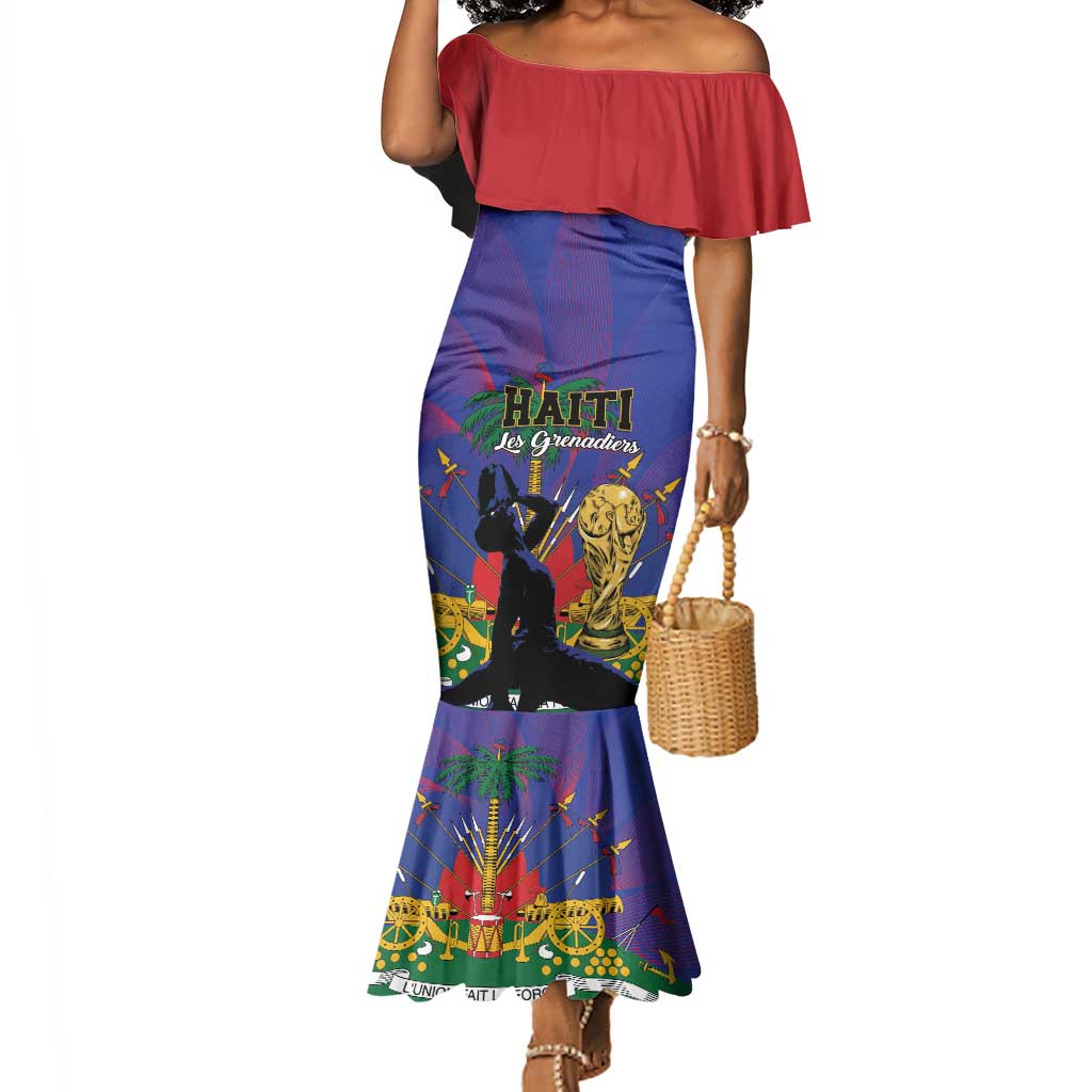 Custom Haiti World Football 2026 Mermaid Dress Go Les Grenadiers - African Pride