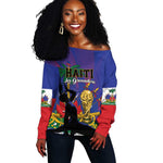 Custom Haiti World Football 2026 Off Shoulder Sweater Go Les Grenadiers - African Pride