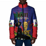 Custom Haiti World Football 2026 Padded Jacket Go Les Grenadiers