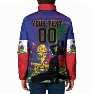 Custom Haiti World Football 2026 Padded Jacket Go Les Grenadiers