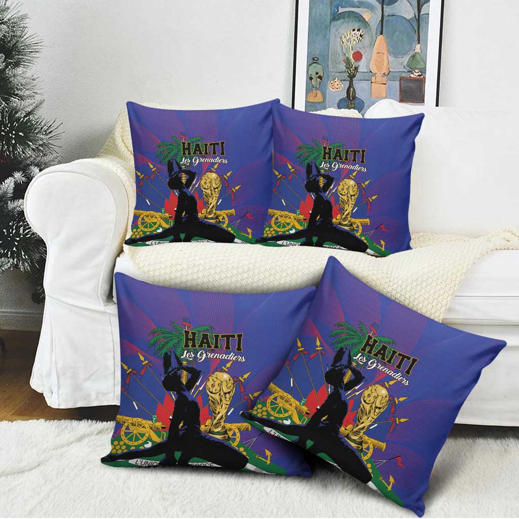 Haiti World Football 2026 Pillow Cover Go Les Grenadiers