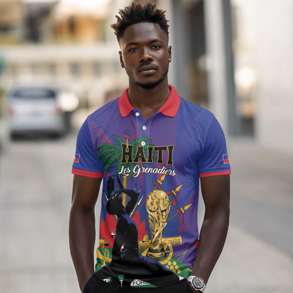 Custom Haiti World Football 2026 Polo Shirt Go Les Grenadiers - African Pride