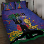 Haiti World Football 2026 Quilt Bed Set Go Les Grenadiers - African Pride