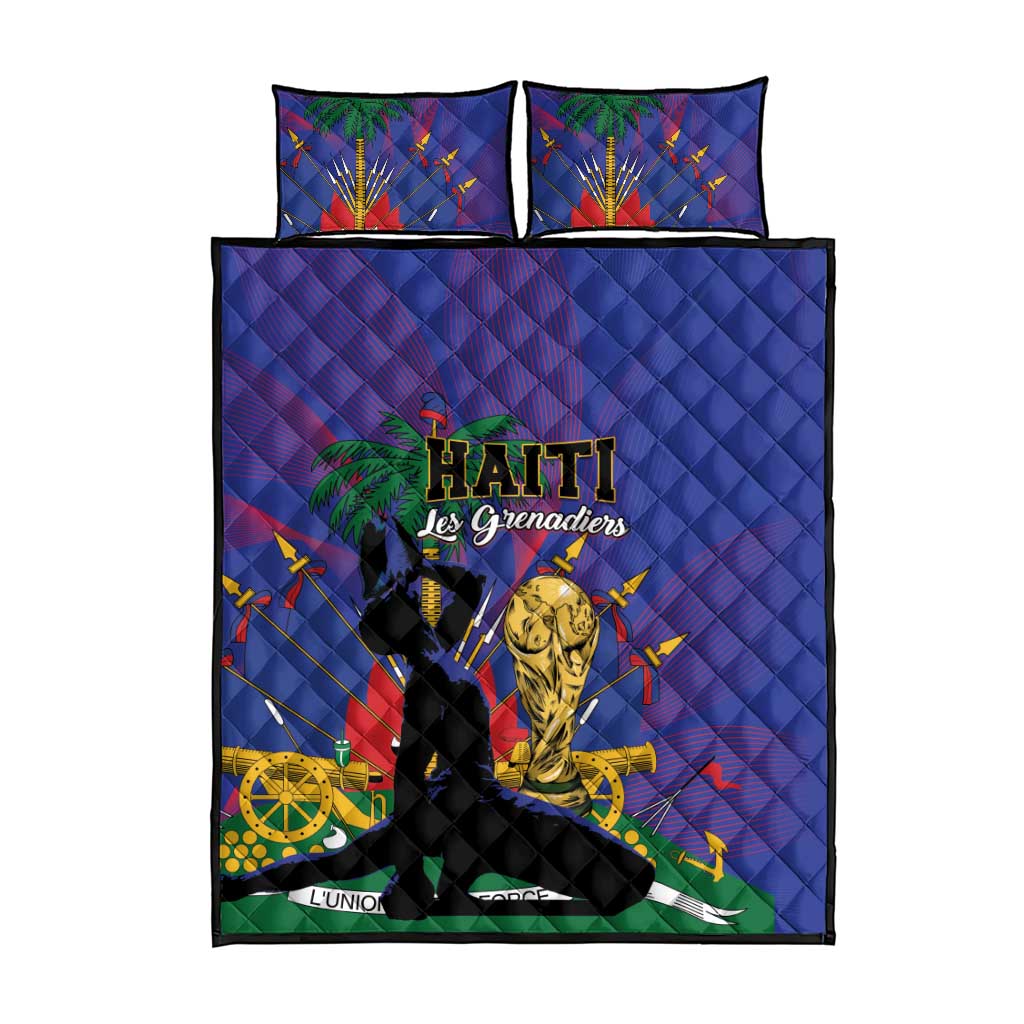 Haiti World Football 2026 Quilt Bed Set Go Les Grenadiers - African Pride