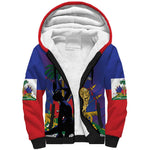 Custom Haiti World Football 2026 Sherpa Hoodie Go Les Grenadiers - African Pride