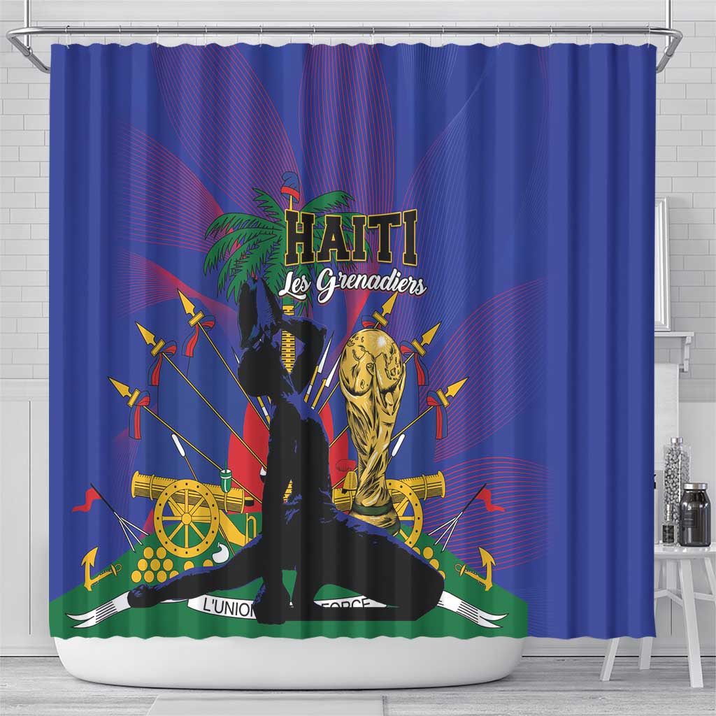 Haiti World Football 2026 Shower Curtain Go Les Grenadiers - African Pride