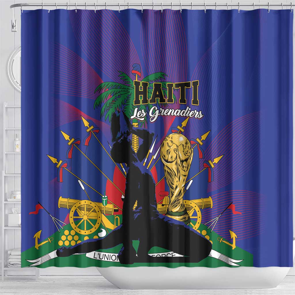 Haiti World Football 2026 Shower Curtain Go Les Grenadiers - African Pride