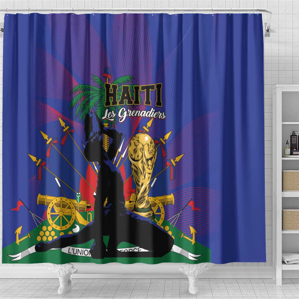 Haiti World Football 2026 Shower Curtain Go Les Grenadiers - African Pride