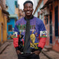 Custom Haiti World Football 2026 Sleeve Zip Bomber Jacket Go Les Grenadiers - African Pride