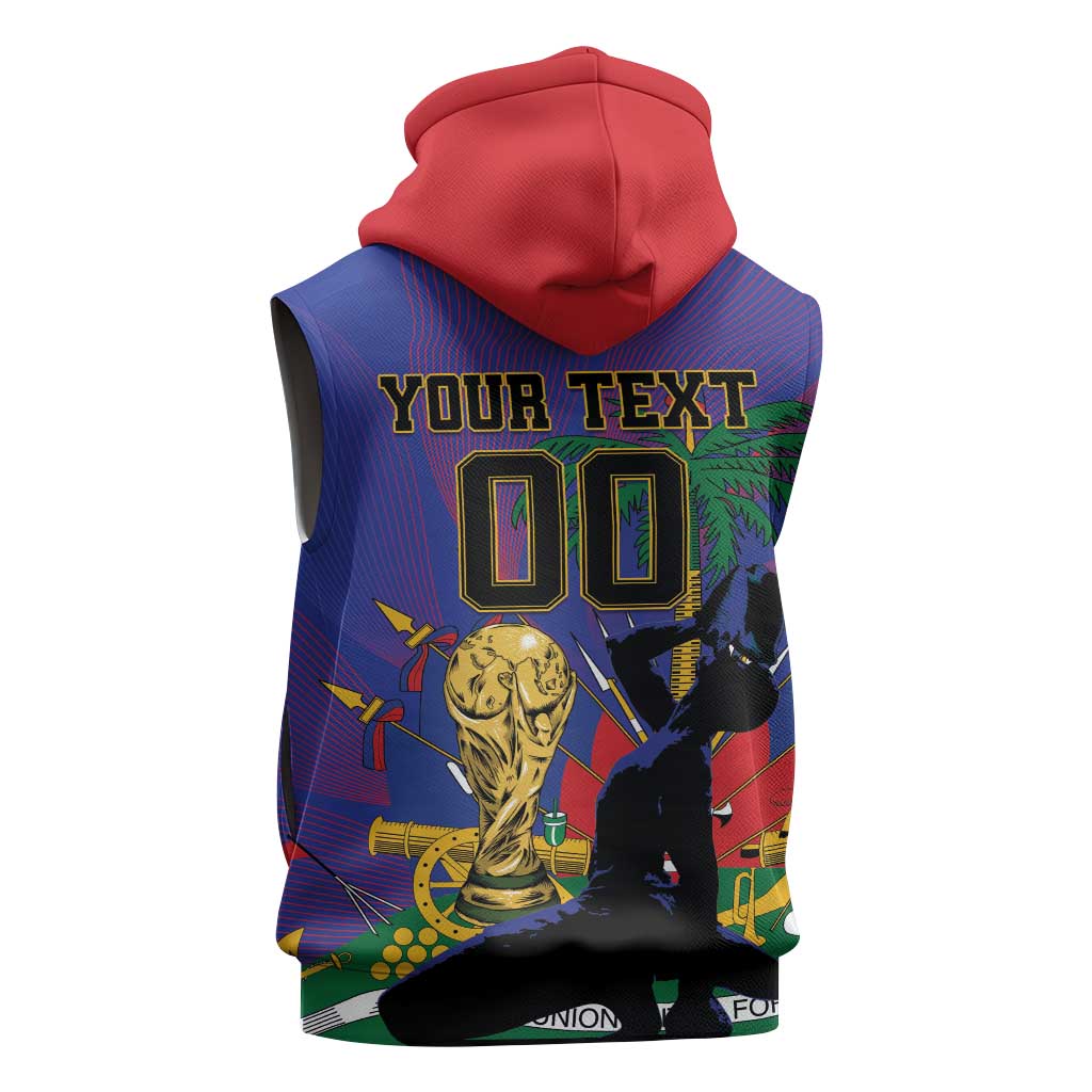 Custom Haiti World Football 2026 Sleeveless Hoodie Go Les Grenadiers - African Pride