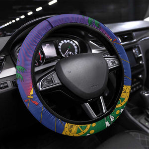 Haiti World Football 2026 Steering Wheel Cover Go Les Grenadiers - African Pride