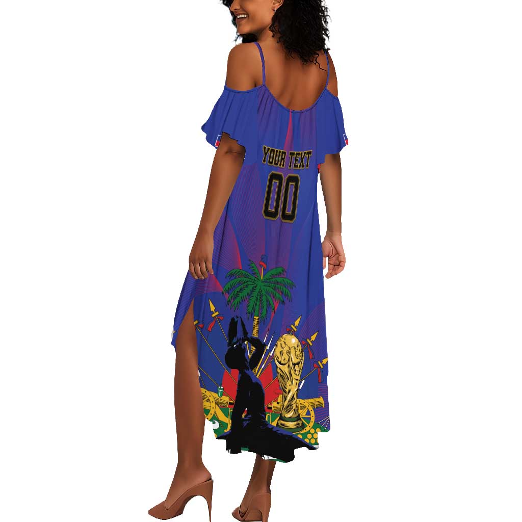 Custom Haiti World Football 2026 Summer Maxi Dress Go Les Grenadiers - African Pride