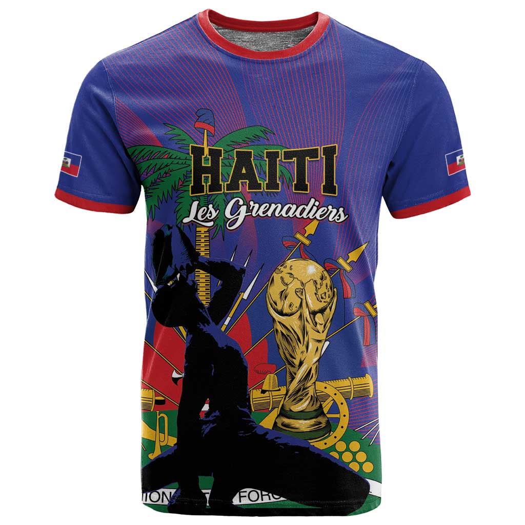 Custom Haiti World Football 2026 T shirt Go Les Grenadiers - African Pride