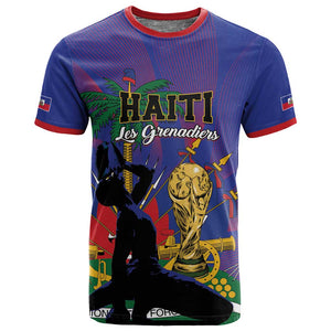 Custom Haiti World Football 2026 T shirt Go Les Grenadiers - African Pride