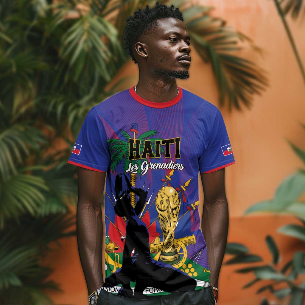 Custom Haiti World Football 2026 T shirt Go Les Grenadiers - African Pride