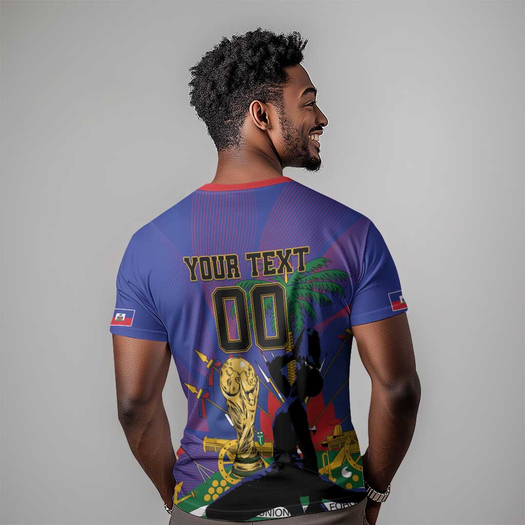 Custom Haiti World Football 2026 T shirt Go Les Grenadiers - African Pride