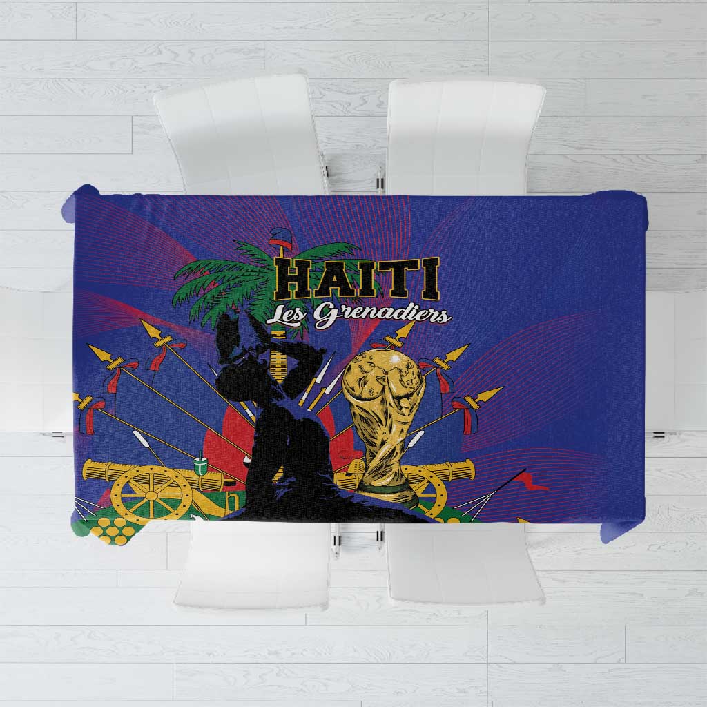 Haiti World Football 2026 Tablecloth Go Les Grenadiers - African Pride