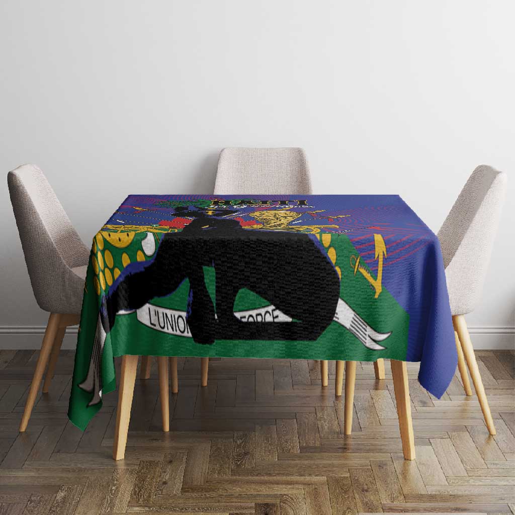 Haiti World Football 2026 Tablecloth Go Les Grenadiers - African Pride