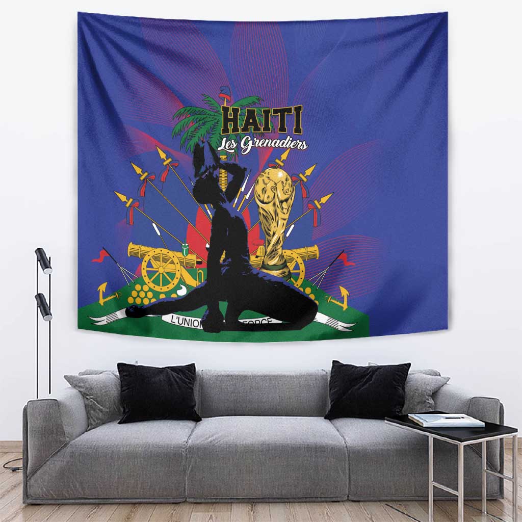 Haiti World Football 2026 Tapestry Go Les Grenadiers - African Pride
