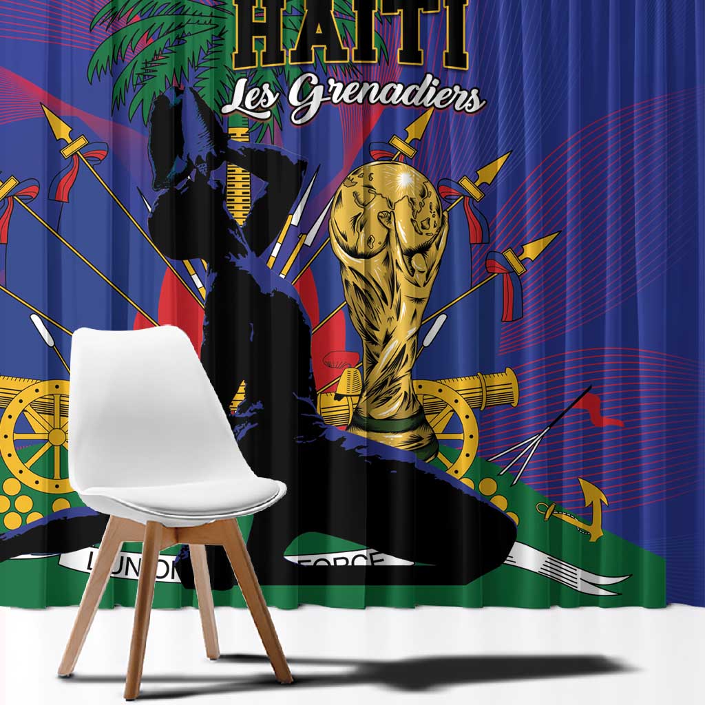 Haiti World Football 2026 Window Curtain Go Les Grenadiers - African Pride