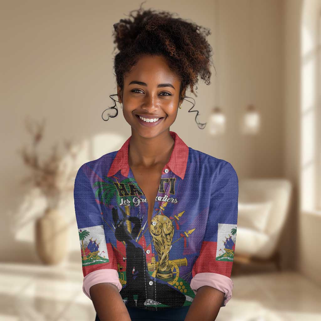 Custom Haiti World Football 2026 Women Casual Shirt Go Les Grenadiers - African Pride