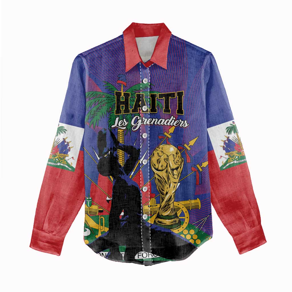 Custom Haiti World Football 2026 Women Casual Shirt Go Les Grenadiers - African Pride