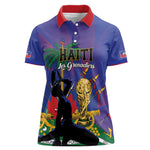 Custom Haiti World Football 2026 Women Polo Shirt Go Les Grenadiers - African Pride