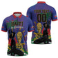 Custom Haiti World Football 2026 Zipper Polo Shirt Go Les Grenadiers